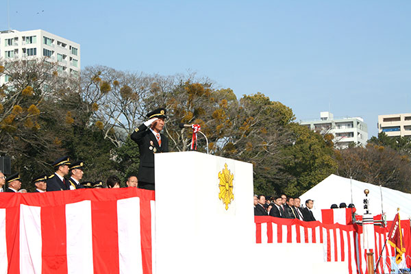 井戸　善昭　松山市消防団長