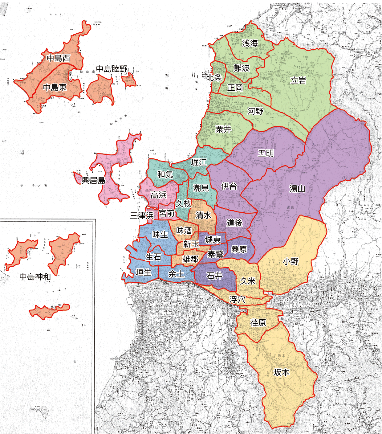 分断別管轄区域図